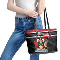 Trinidad and Tobago Leather Tote Bag Together We Aspire Together We Achieve