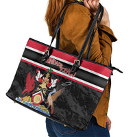 Trinidad and Tobago Leather Tote Bag Together We Aspire Together We Achieve