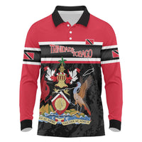 Trinidad and Tobago Long Sleeve Polo Shirt Together We Aspire Together We Achieve