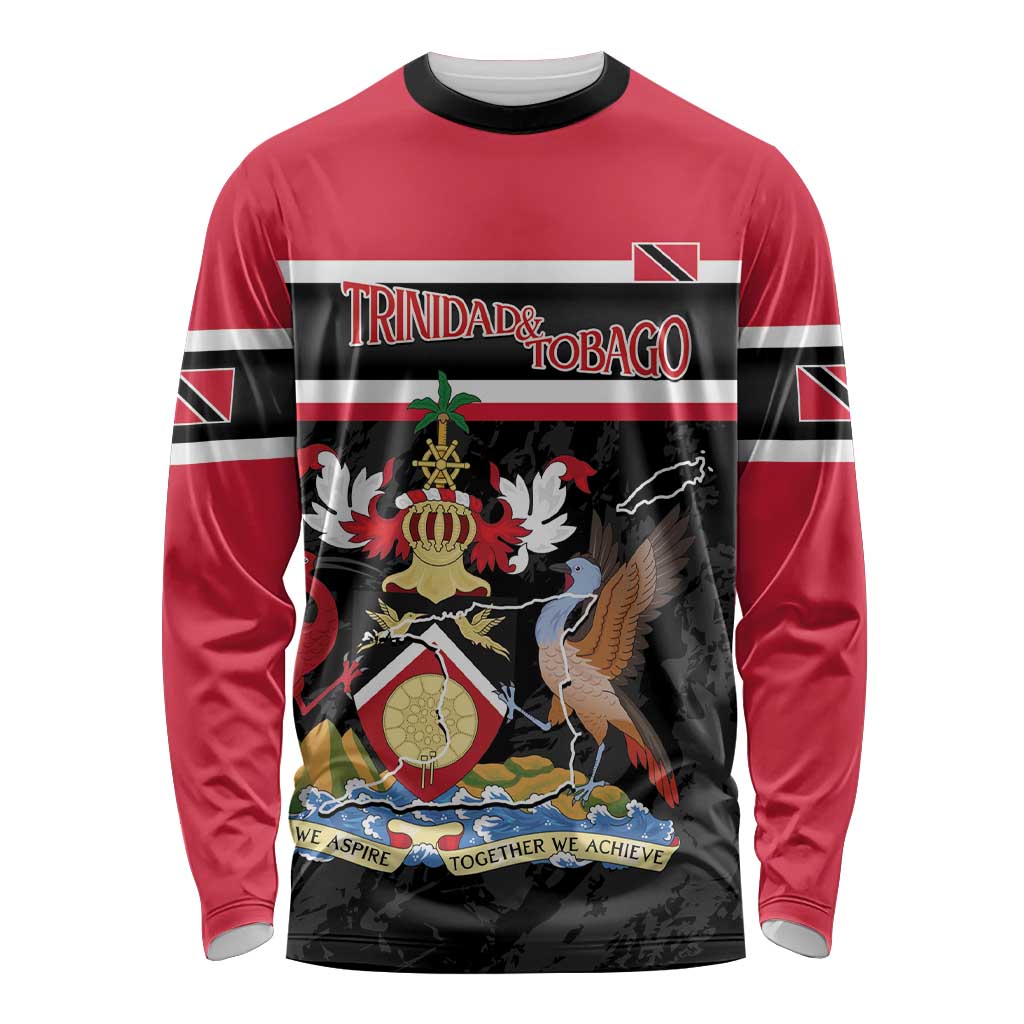 Trinidad and Tobago Long Sleeve Shirt Together We Aspire Together We Achieve