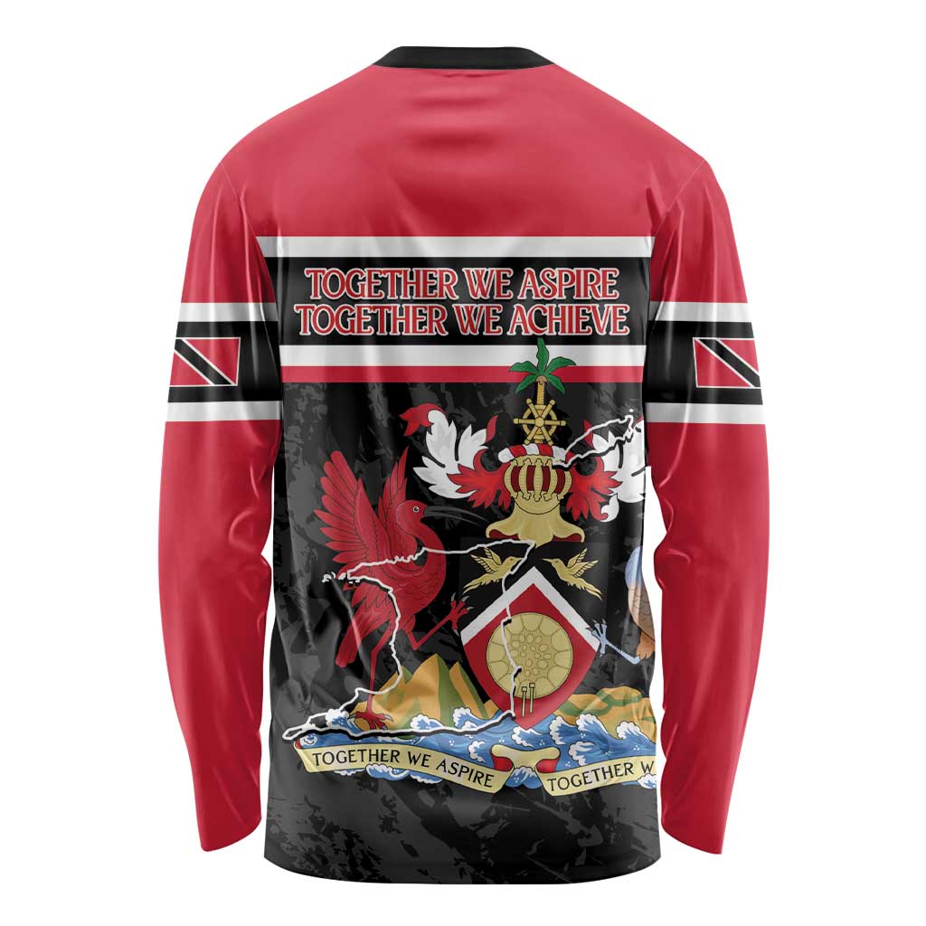 Trinidad and Tobago Long Sleeve Shirt Together We Aspire Together We Achieve