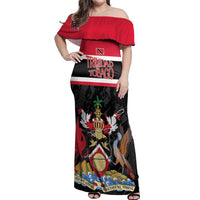 Trinidad and Tobago Off Shoulder Maxi Dress Together We Aspire Together We Achieve