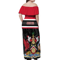 Trinidad and Tobago Off Shoulder Maxi Dress Together We Aspire Together We Achieve