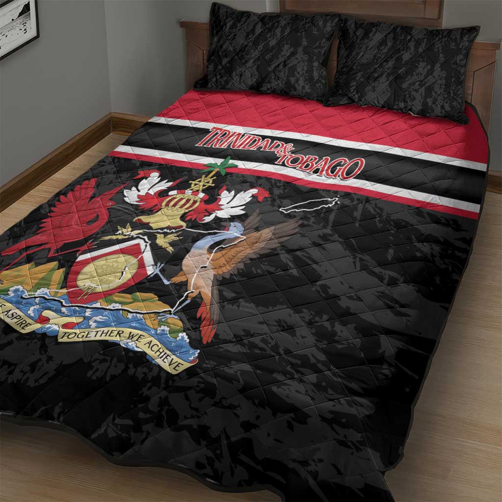 Trinidad and Tobago Quilt Bed Set Together We Aspire Together We Achieve
