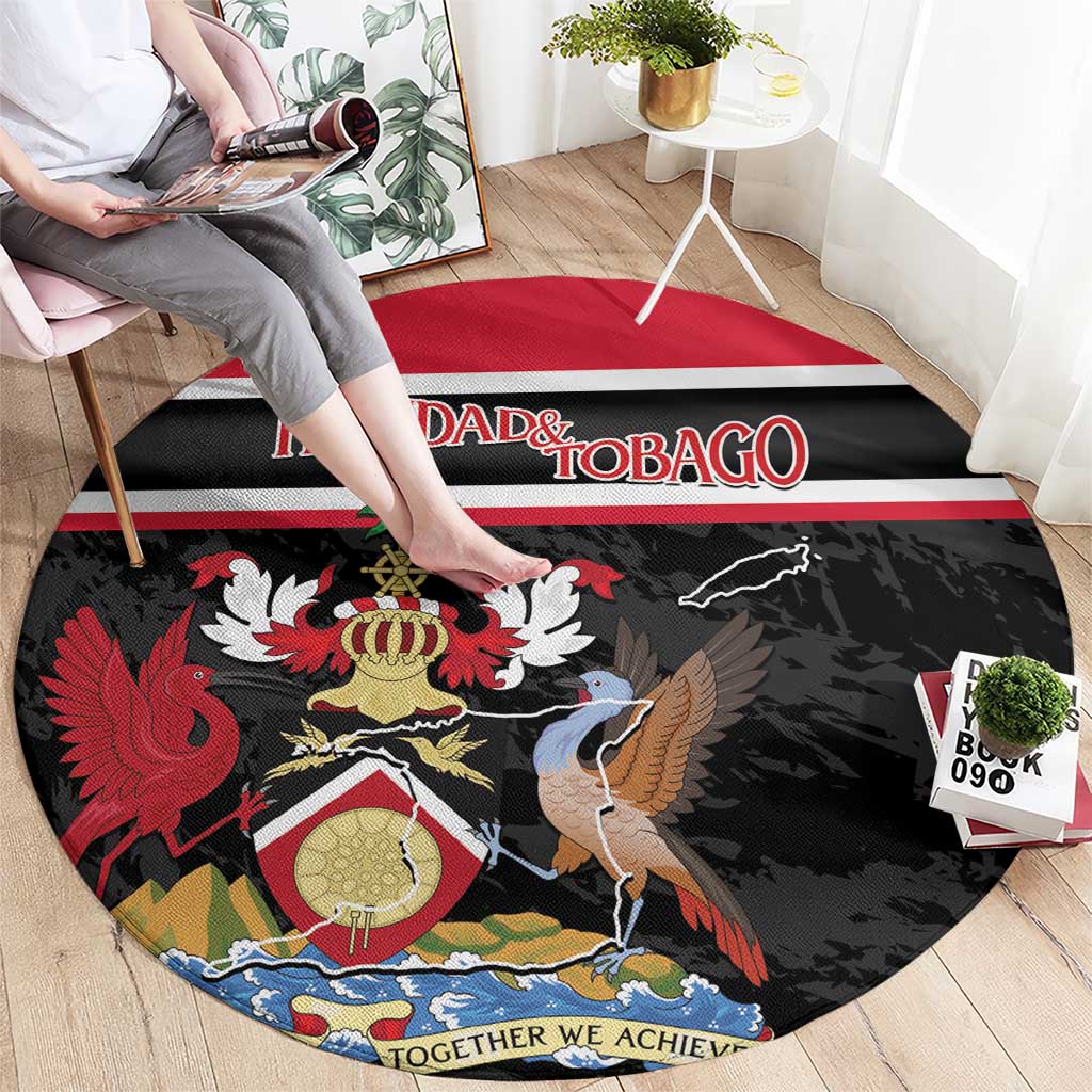 Trinidad and Tobago Round Carpet Together We Aspire Together We Achieve