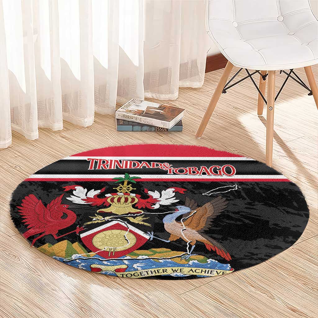 Trinidad and Tobago Round Carpet Together We Aspire Together We Achieve