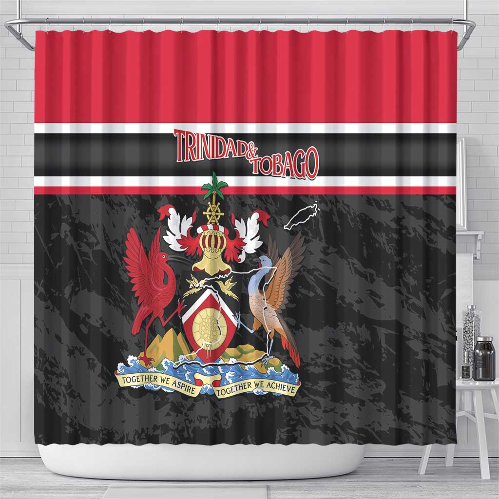 Trinidad and Tobago Shower Curtain Together We Aspire Together We Achieve