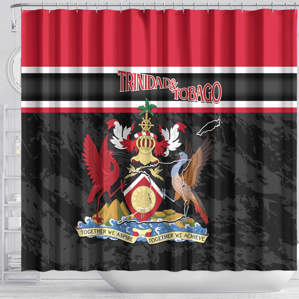 Trinidad and Tobago Shower Curtain Together We Aspire Together We Achieve