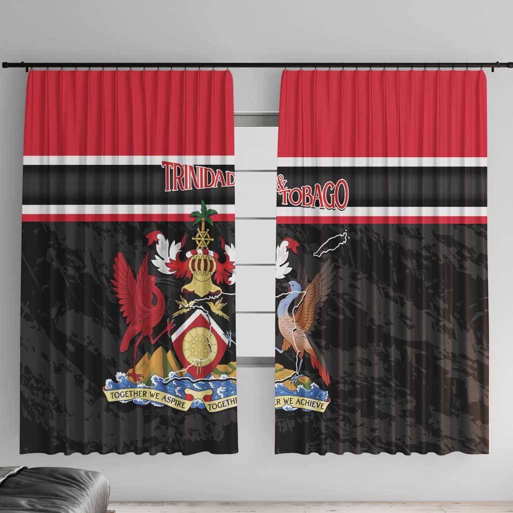 Trinidad and Tobago Window Curtain Together We Aspire Together We Achieve