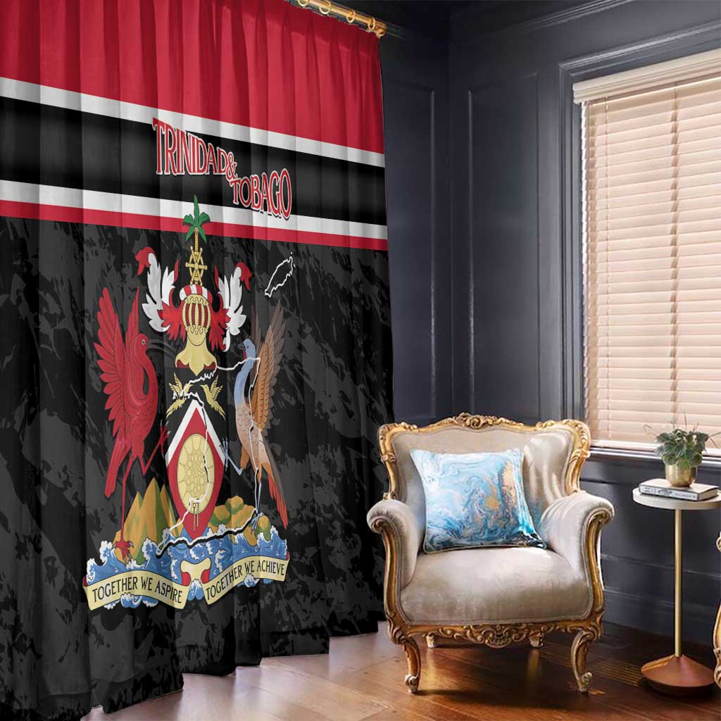 Trinidad and Tobago Window Curtain Together We Aspire Together We Achieve