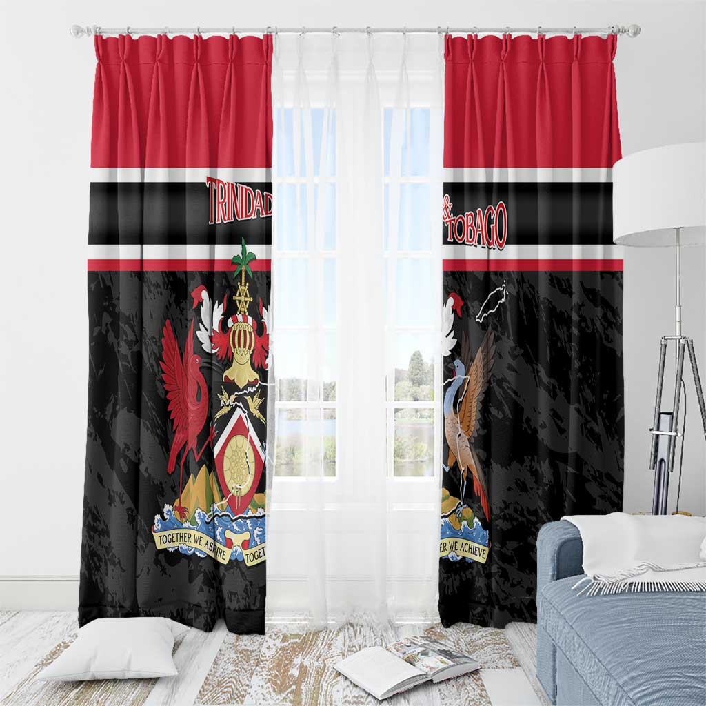 Trinidad and Tobago Window Curtain Together We Aspire Together We Achieve