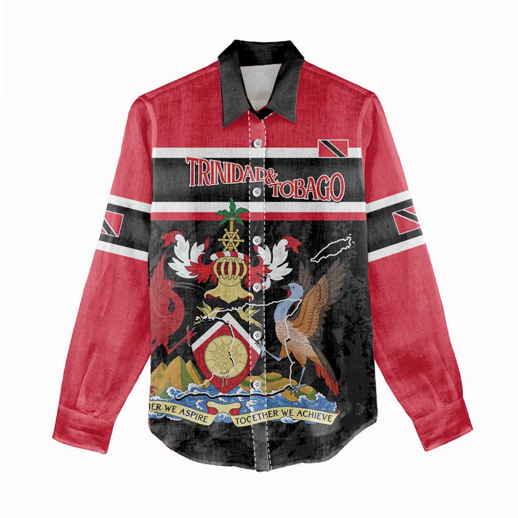 Trinidad and Tobago Women Casual Shirt Together We Aspire Together We Achieve