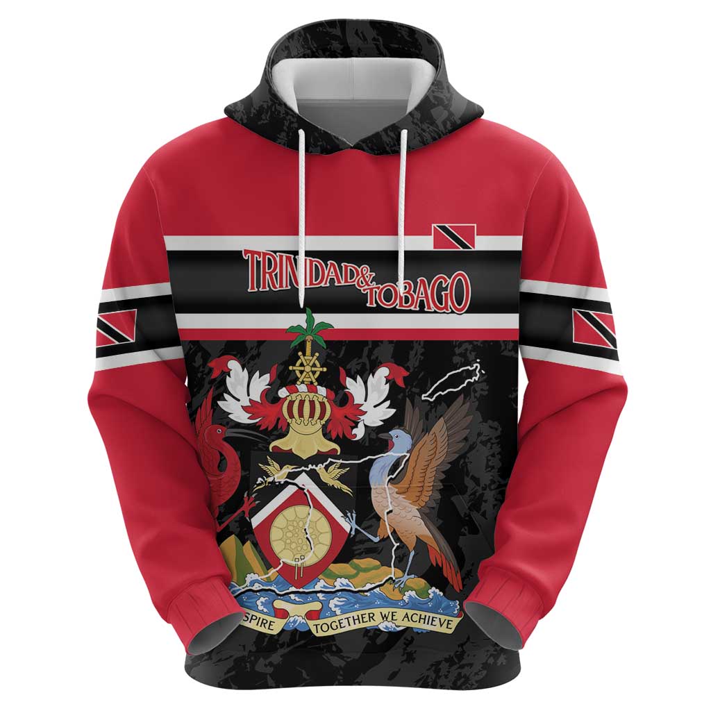 Trinidad and Tobago Zip Hoodie Together We Aspire Together We Achieve
