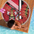Trinidad and Tobago Beach Blanket Coat Of Arms With Chaconia Flower