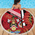 Trinidad and Tobago Beach Blanket Coat Of Arms With Chaconia Flower