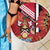 Trinidad and Tobago Beach Blanket Coat Of Arms With Chaconia Flower