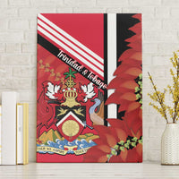 Trinidad and Tobago Canvas Wall Art Coat Of Arms With Chaconia Flower