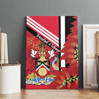 Trinidad and Tobago Canvas Wall Art Coat Of Arms With Chaconia Flower