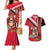 Trinidad and Tobago Couples Matching Mermaid Dress and Hawaiian Shirt Coat Of Arms With Chaconia Flower