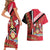 Trinidad and Tobago Couples Matching Short Sleeve Bodycon Dress and Hawaiian Shirt Coat Of Arms With Chaconia Flower