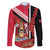 Trinidad and Tobago Family Matching Mermaid Dress and Hawaiian Shirt Coat Of Arms With Chaconia Flower