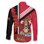 Trinidad and Tobago Family Matching Mermaid Dress and Hawaiian Shirt Coat Of Arms With Chaconia Flower