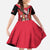 Trinidad and Tobago Family Matching Off Shoulder Maxi Dress and Hawaiian Shirt Coat Of Arms With Chaconia Flower