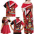 Trinidad and Tobago Family Matching Off Shoulder Maxi Dress and Hawaiian Shirt Coat Of Arms With Chaconia Flower