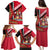 Trinidad and Tobago Family Matching Puletasi and Hawaiian Shirt Coat Of Arms With Chaconia Flower