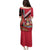 Trinidad and Tobago Family Matching Puletasi and Hawaiian Shirt Coat Of Arms With Chaconia Flower