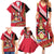 Trinidad and Tobago Family Matching Summer Maxi Dress and Hawaiian Shirt Coat Of Arms With Chaconia Flower