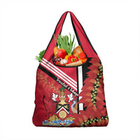 Trinidad and Tobago Grocery Bag Coat Of Arms With Chaconia Flower