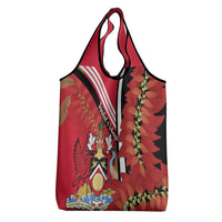 Trinidad and Tobago Grocery Bag Coat Of Arms With Chaconia Flower