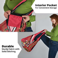 Trinidad and Tobago Grocery Bag Coat Of Arms With Chaconia Flower