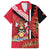 Trinidad and Tobago Hawaiian Shirt Coat Of Arms With Chaconia Flower