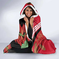 Trinidad and Tobago Hooded Blanket Coat Of Arms With Chaconia Flower