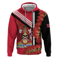 Trinidad and Tobago Hoodie Coat Of Arms With Chaconia Flower