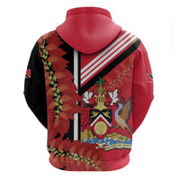 Trinidad and Tobago Hoodie Coat Of Arms With Chaconia Flower