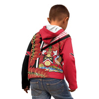 Trinidad and Tobago Kid Hoodie Coat Of Arms With Chaconia Flower