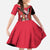 Trinidad and Tobago Kid Short Sleeve Dress Coat Of Arms With Chaconia Flower