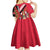 Trinidad and Tobago Kid Short Sleeve Dress Coat Of Arms With Chaconia Flower