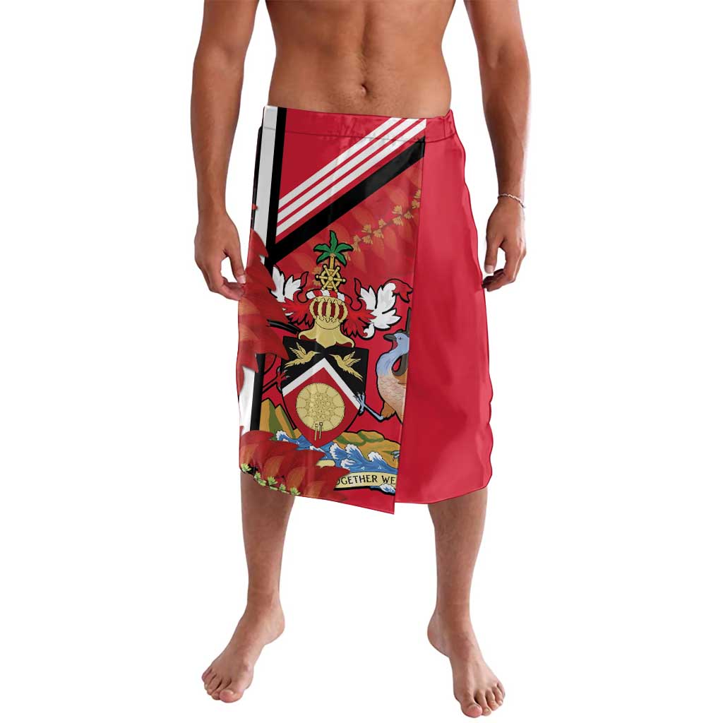 Trinidad and Tobago Lavalava Coat Of Arms With Chaconia Flower
