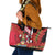 Trinidad and Tobago Leather Tote Bag Coat Of Arms With Chaconia Flower
