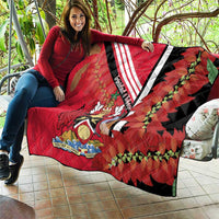 Trinidad and Tobago Quilt Coat Of Arms With Chaconia Flower