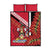 Trinidad and Tobago Quilt Bed Set Coat Of Arms With Chaconia Flower