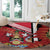 Trinidad and Tobago Round Carpet Coat Of Arms With Chaconia Flower