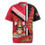 Trinidad and Tobago Rugby Jersey Coat Of Arms With Chaconia Flower