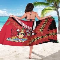 Trinidad and Tobago Sarong Coat Of Arms With Chaconia Flower