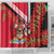 Trinidad and Tobago Shower Curtain Coat Of Arms With Chaconia Flower