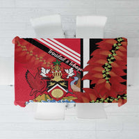 Trinidad and Tobago Tablecloth Coat Of Arms With Chaconia Flower